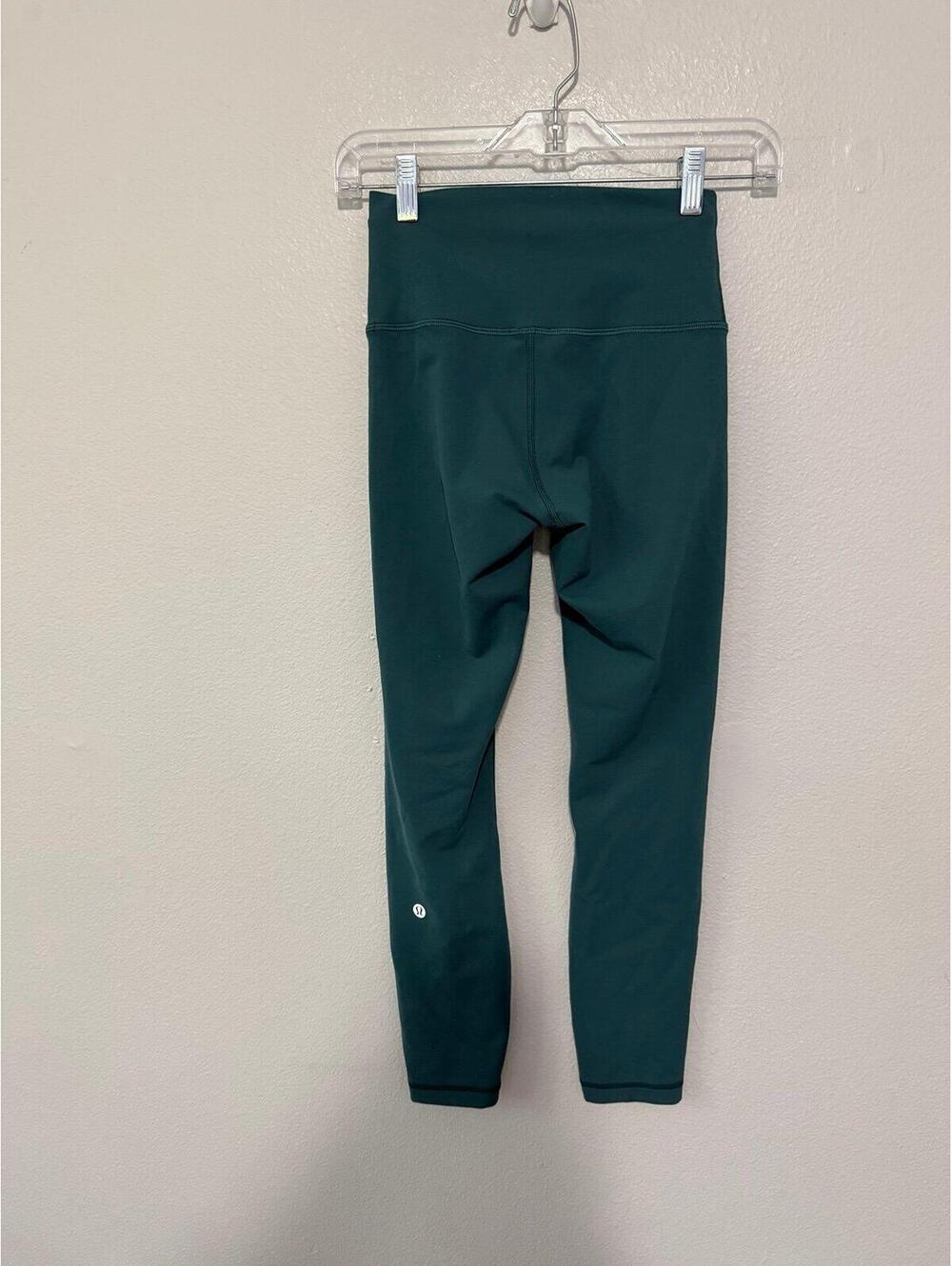 Lululemon wunder train leggings size 4 in green jasper 
25 inch inseam